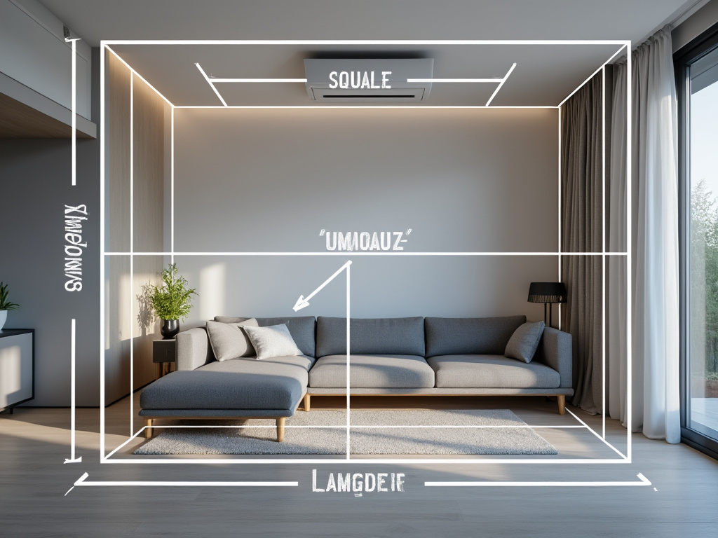 Schéma calcul volume pièce pour chauffage