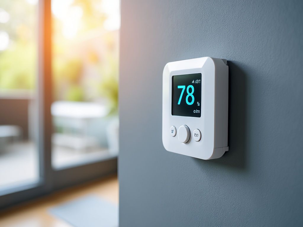 Thermostat digital affichant la température