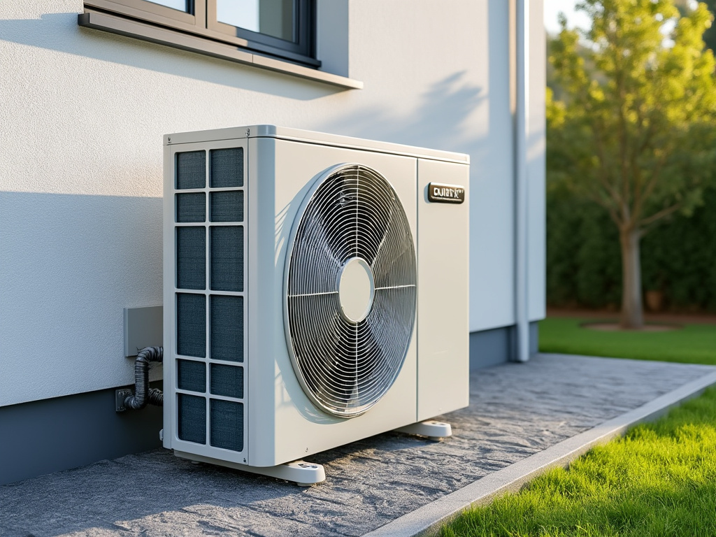 Unité extérieure de climatisation propre et bien installée