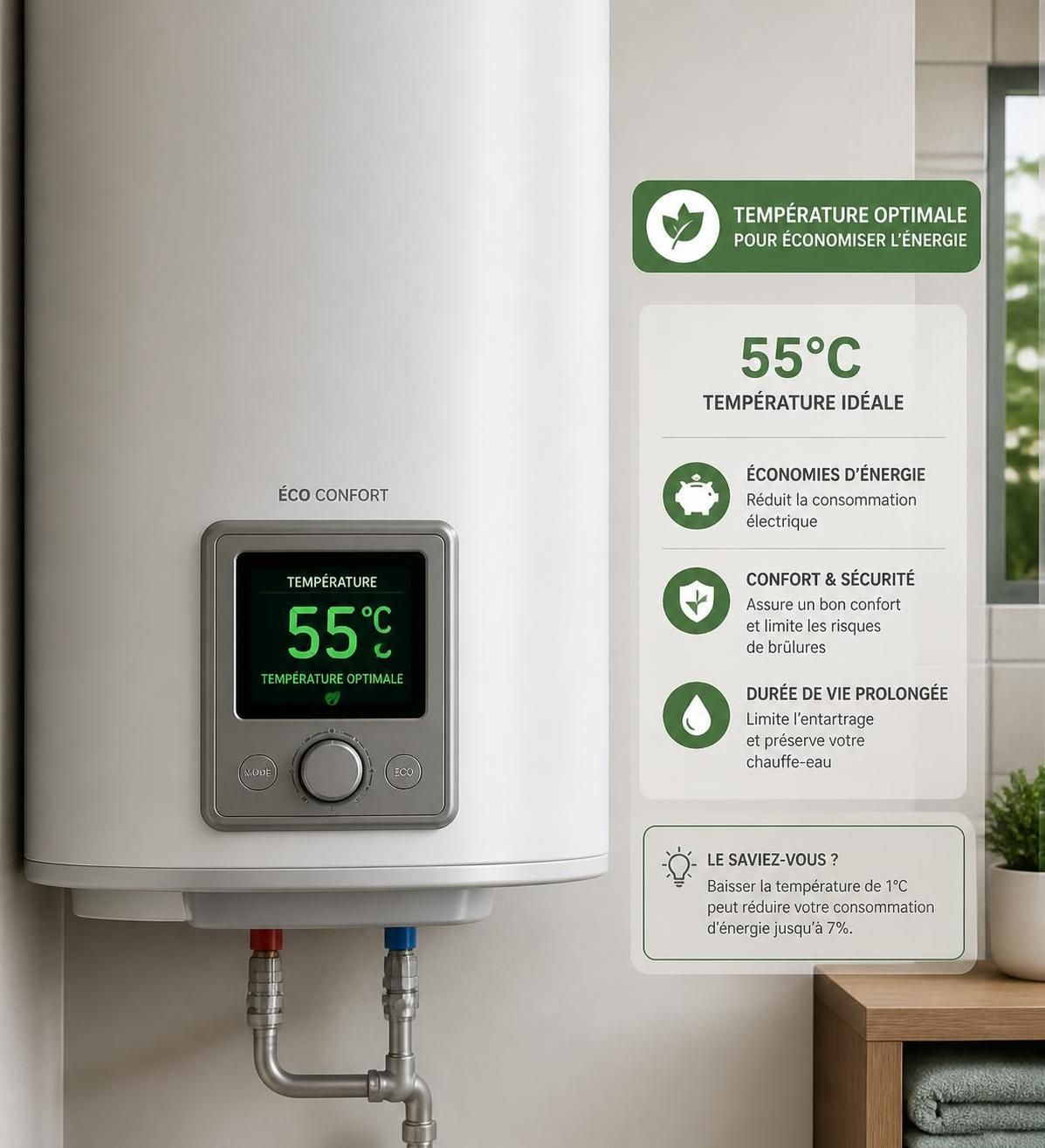 apprenez à régler la température de votre chauffe-eau efficacement pour maximiser vos économies d'énergie tout en assurant votre confort quotidien.