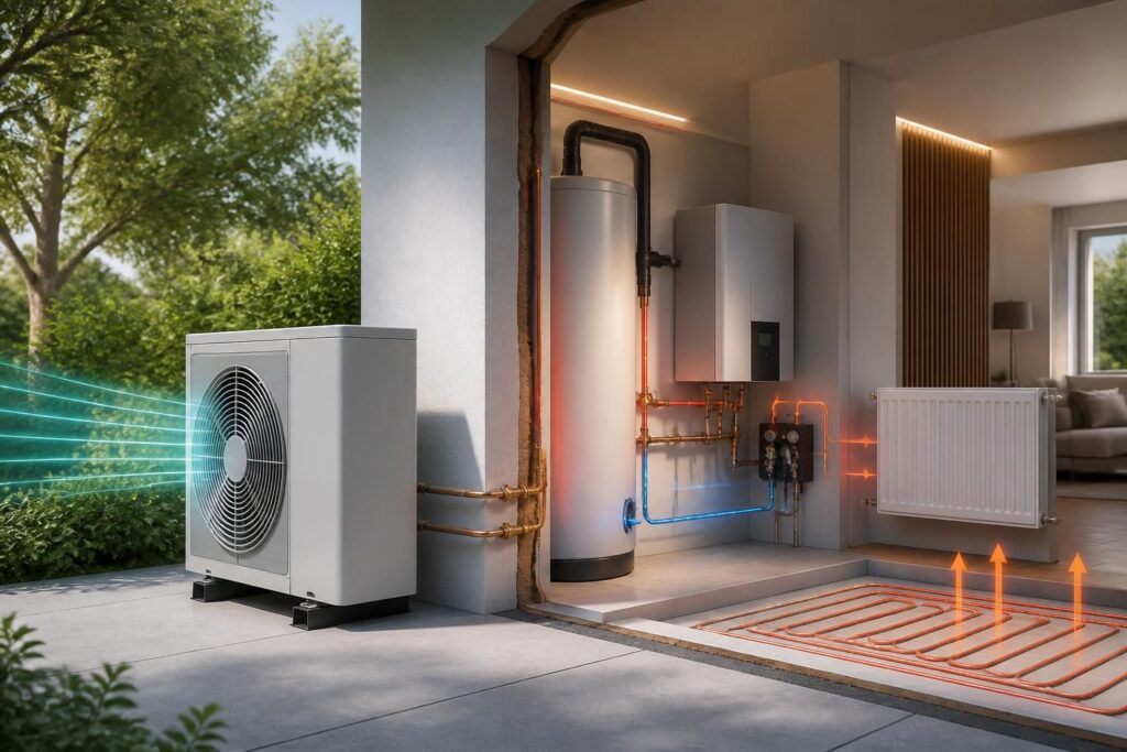 découvrez le fonctionnement d'une pompe à chaleur air-eau et explorez ses nombreux avantages pour un chauffage écologique et économique de votre habitation.