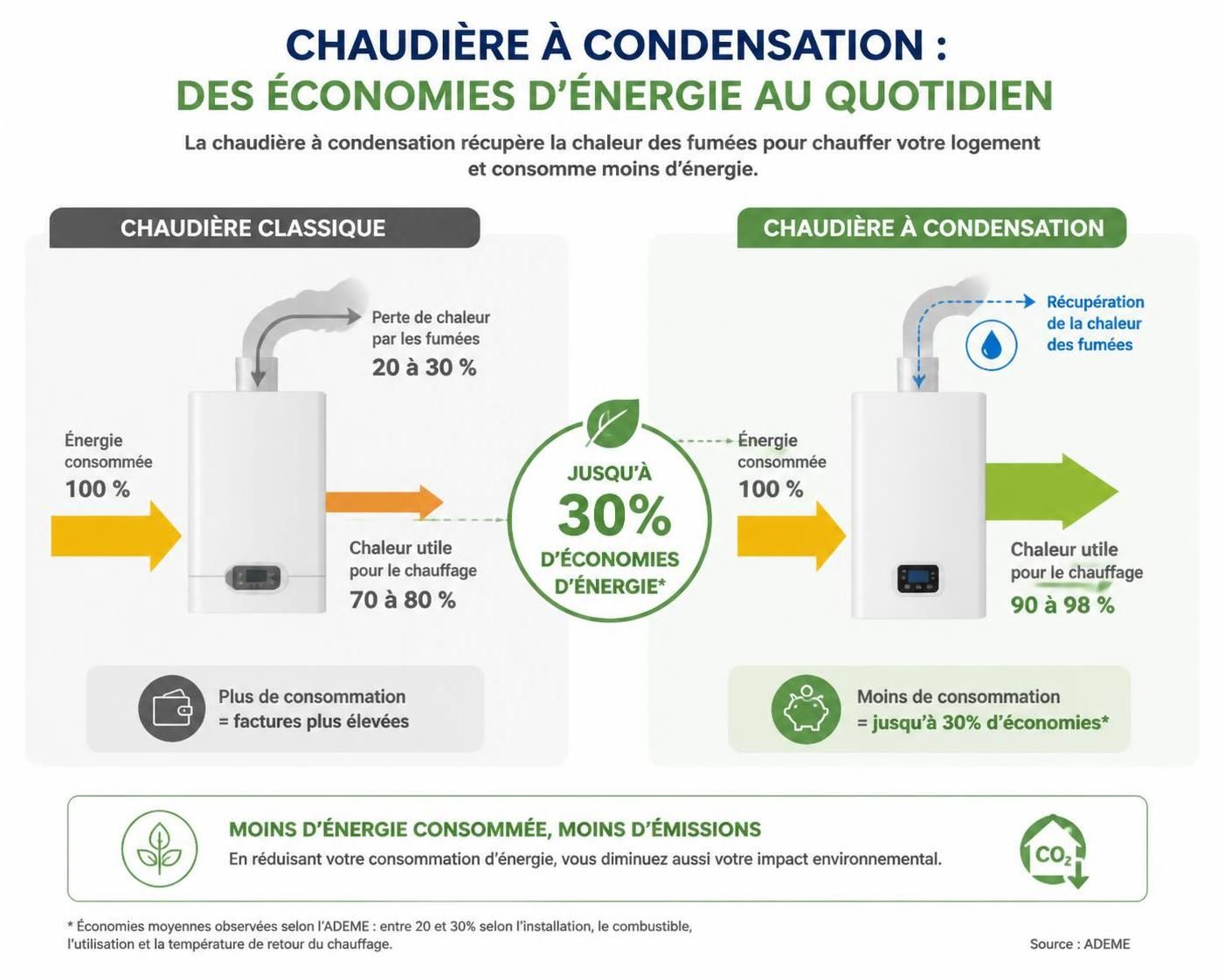 découvrez le prix moyen d'une chaudière à gaz à condensation en 2026, les facteurs influençant son coût, et les avantages pour votre chauffage domestique.