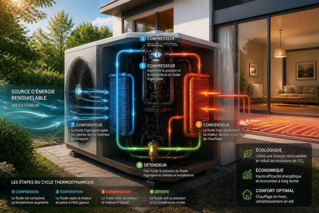 découvrez ce qu'est une pompe à chaleur, son fonctionnement, et comment elle peut optimiser le chauffage et la climatisation de votre maison de manière écologique et économique.