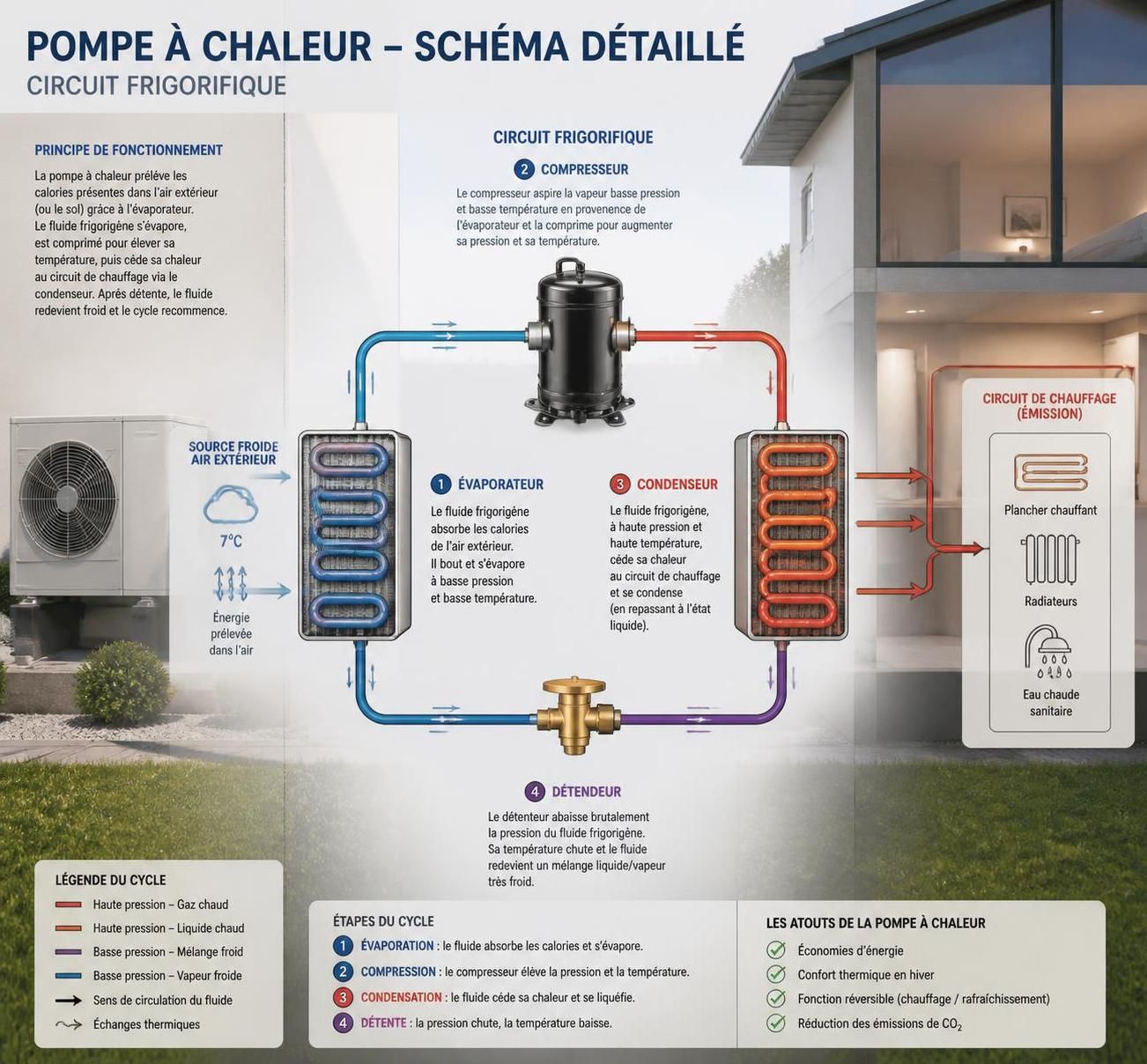 découvrez ce qu'est une pompe à chaleur, son principe de fonctionnement et ses avantages pour un chauffage efficace et écologique de votre maison.