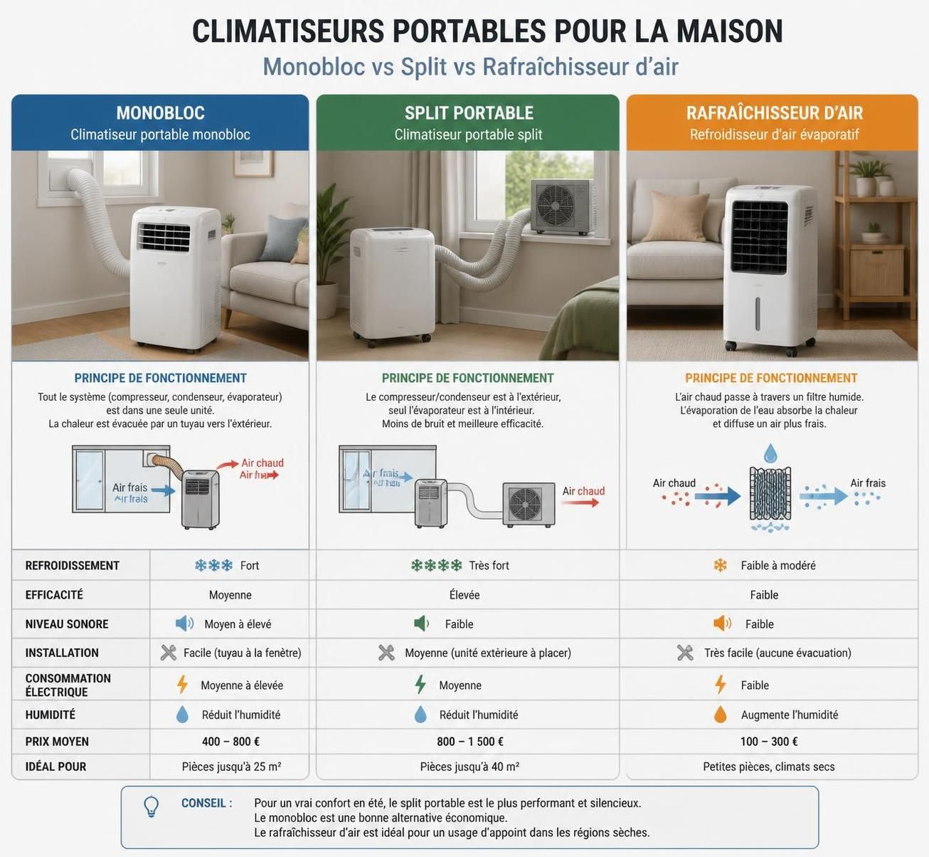 découvrez comment bien choisir et installer une clim portable pour votre maison afin de profiter d'un confort optimal durant les périodes chaudes.