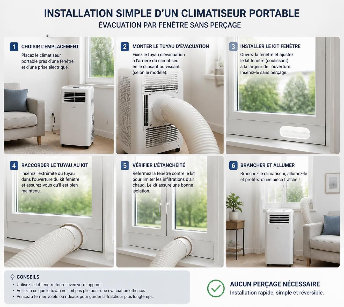 découvrez comment choisir et installer efficacement un climatiseur portable pour votre maison afin d'assurer un confort optimal durant les périodes chaudes.