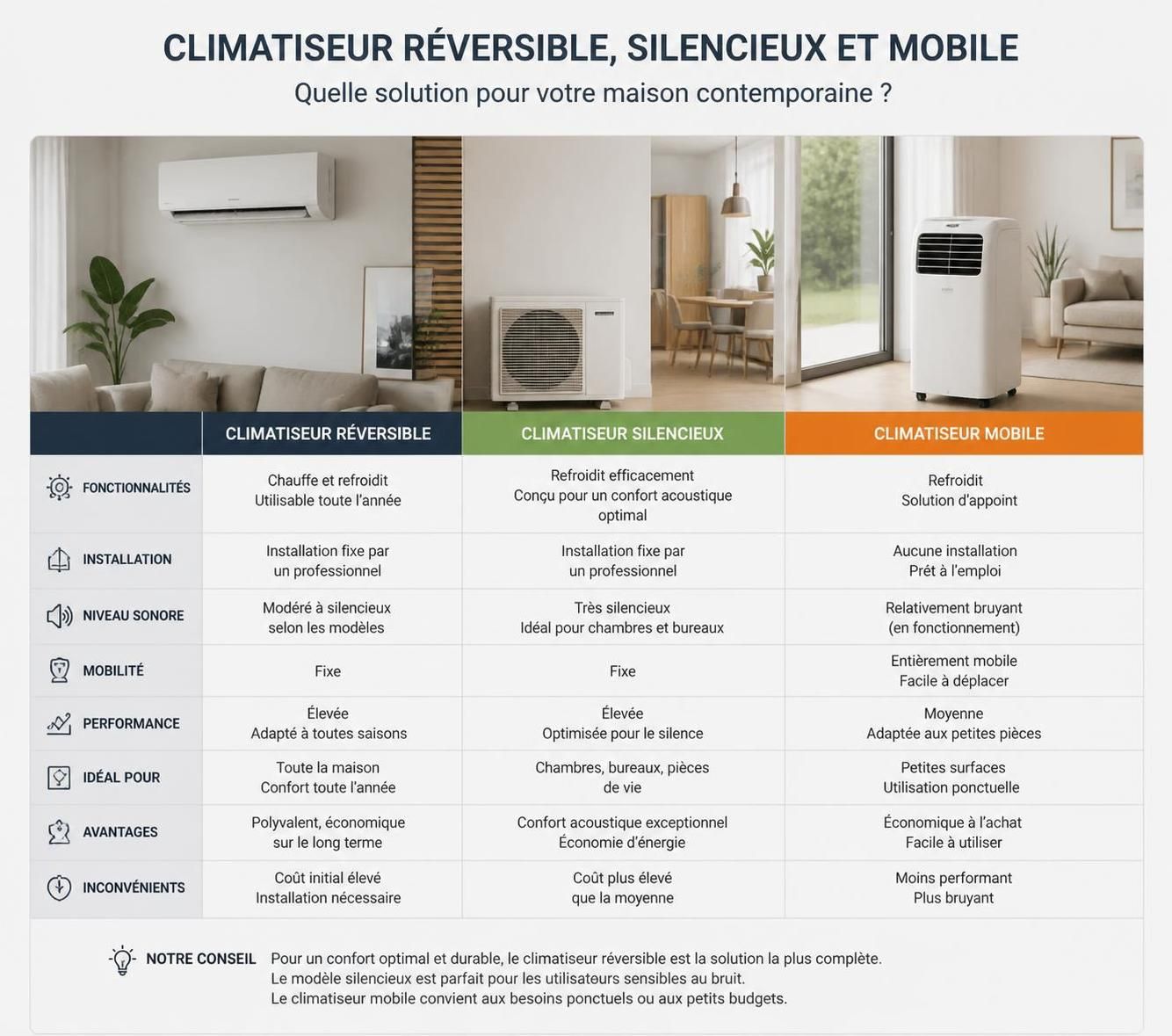 découvrez comment choisir la solution idéale de climatisation sans unité extérieure pour votre maison, alliant performance, esthétique et confort toute l'année.