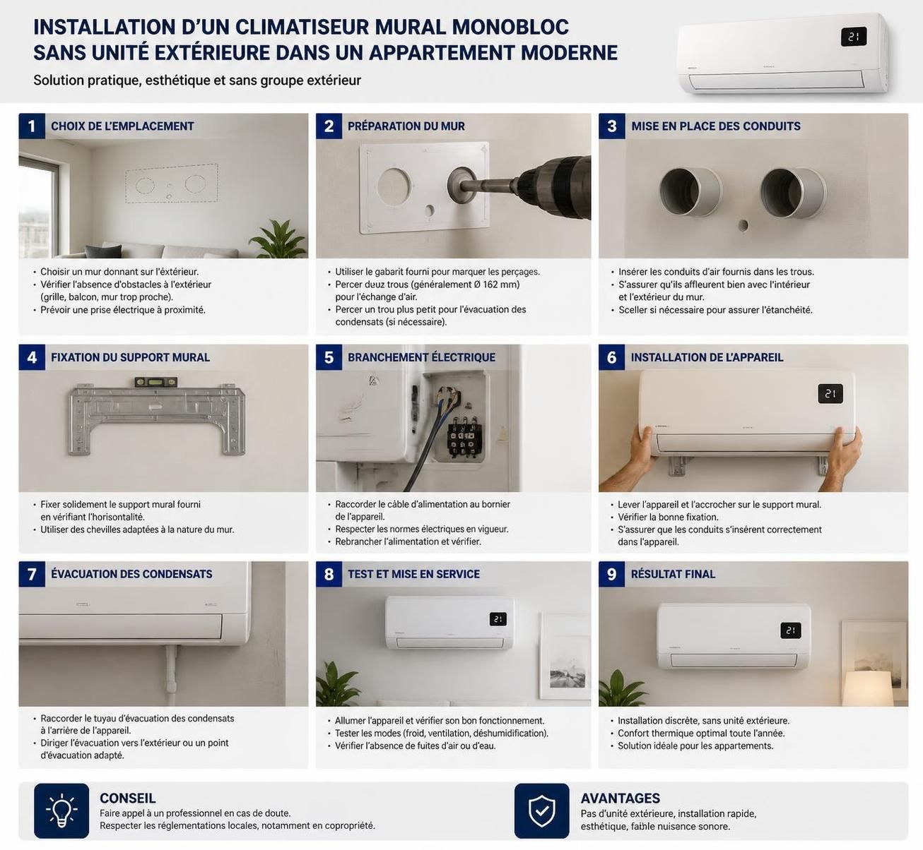 découvrez les avantages et le fonctionnement du climatiseur sans unité extérieure, une solution pratique et silencieuse pour rafraîchir votre intérieur sans installation complexe.