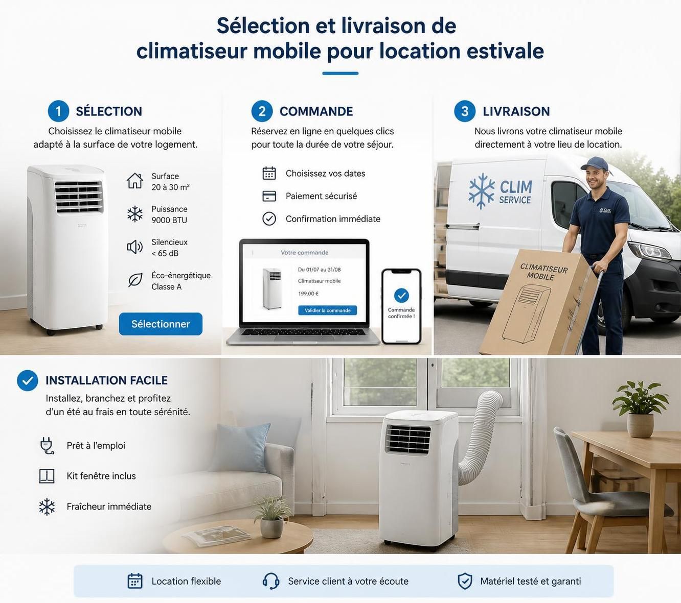 découvrez comment choisir le climatiseur mobile idéal pour vos besoins grâce à notre guide complet sur la location d'appareils adaptés et efficaces.