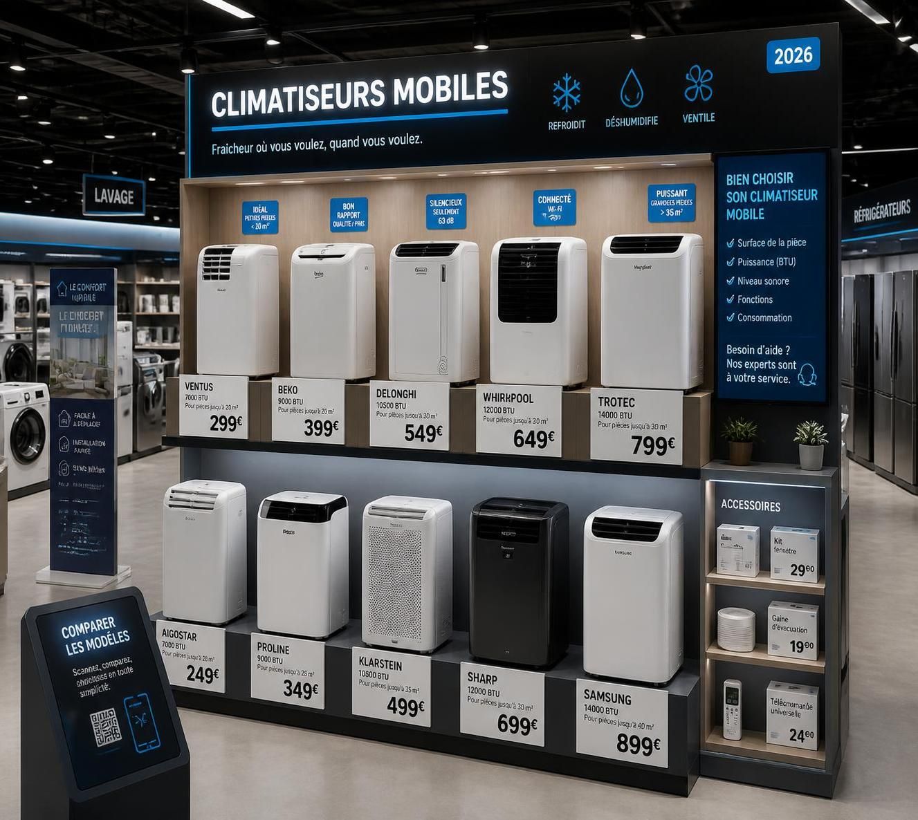 découvrez les prix des climatiseurs mobiles en 2026, avec un guide complet pour choisir l'appareil adapté à vos besoins et votre budget.