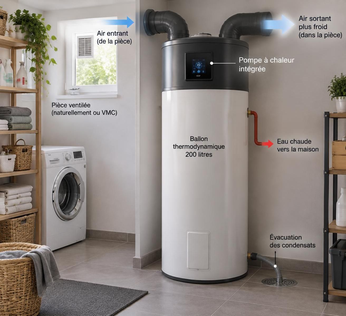 découvrez le fonctionnement d’un ballon thermodynamique de 200 l, ses avantages pour réduire votre consommation et les critères pour bien le choisir.