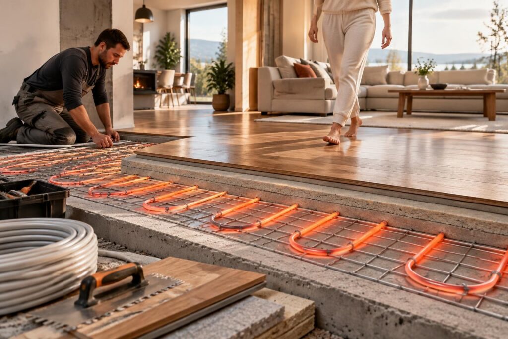 découvrez le fonctionnement du chauffage au sol, ses avantages en matière de confort et d’économies d’énergie, ainsi que le coût de son installation.